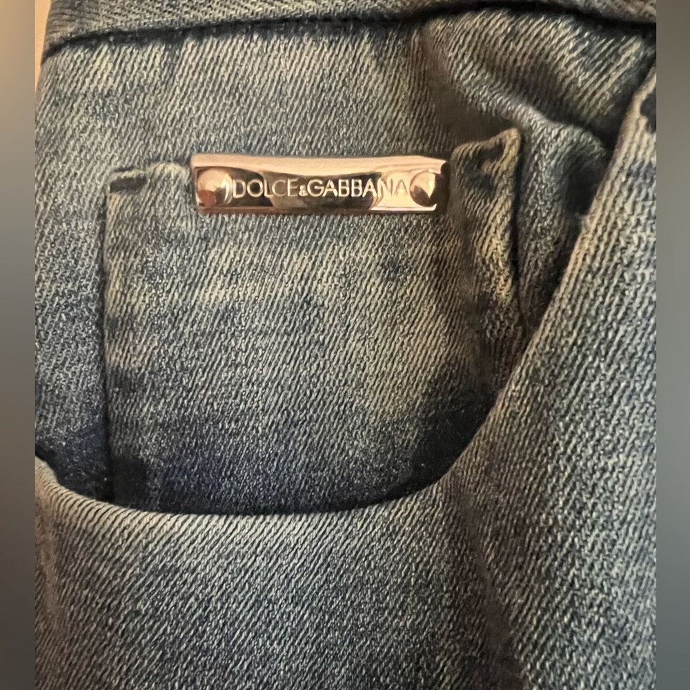 Vintage New Dolce & Gabbana Light Blue Flare Jeans Italy Size 40 Authentic - Picture 6 of 14
